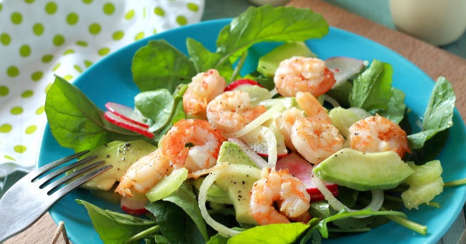 Cool Shrimp and avocado salad