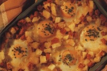 Potato casserole with eggs