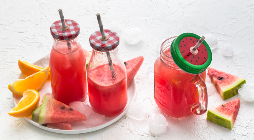 Pink lemonade with watermelon juice