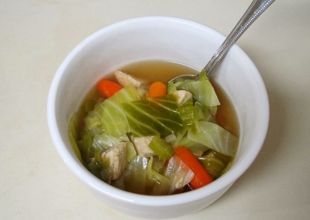 Chicken soup with cabbage