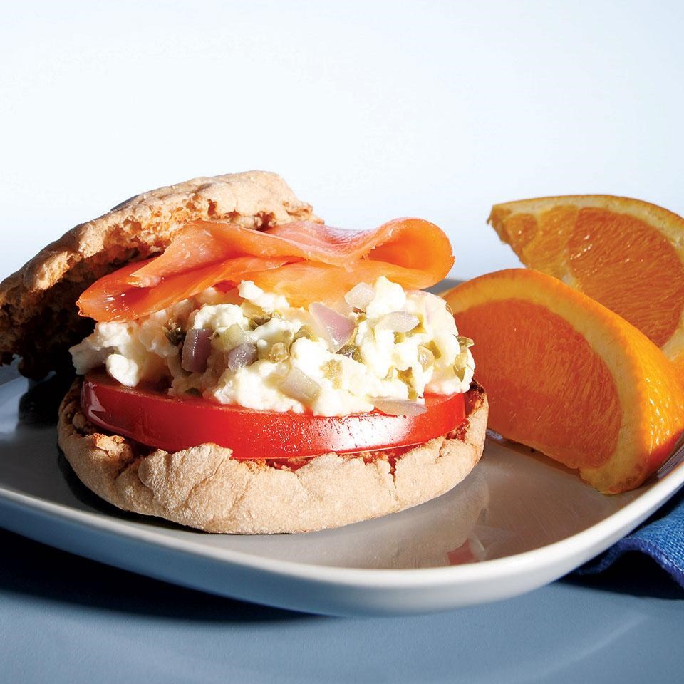 Healthy Egg and Smoked Salmon Sandwich
