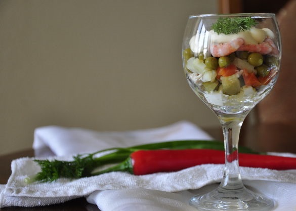 Real French Olivier salad