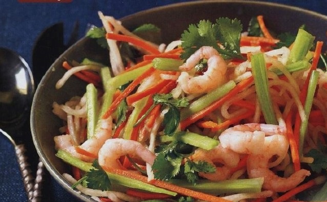 Celery salad with shrimps