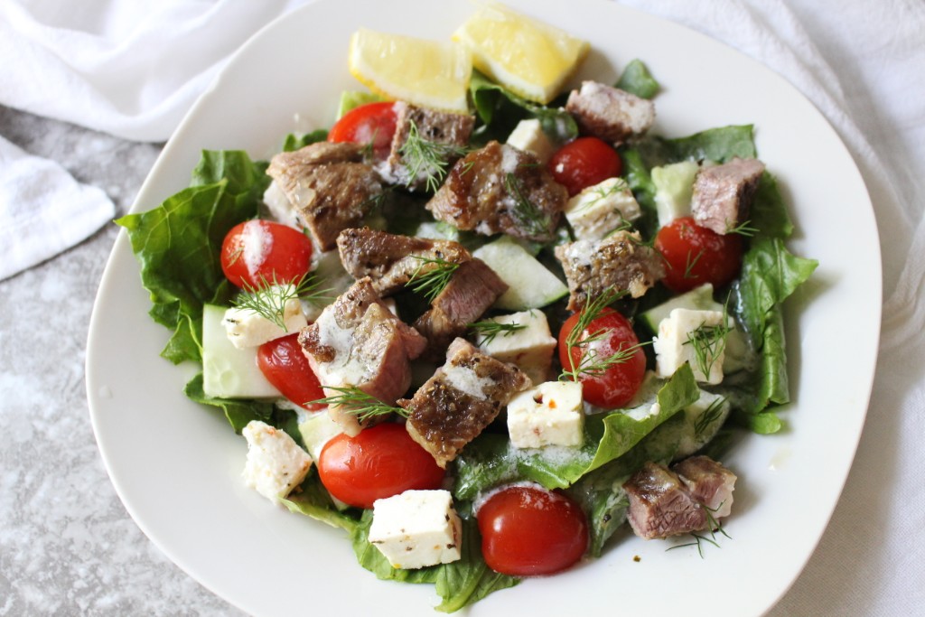 Keto salad with lamb
