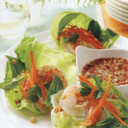 Shrimp appetizer with fish dressing