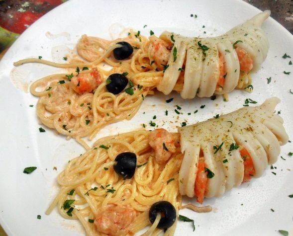 Tasty Pasta with seafood