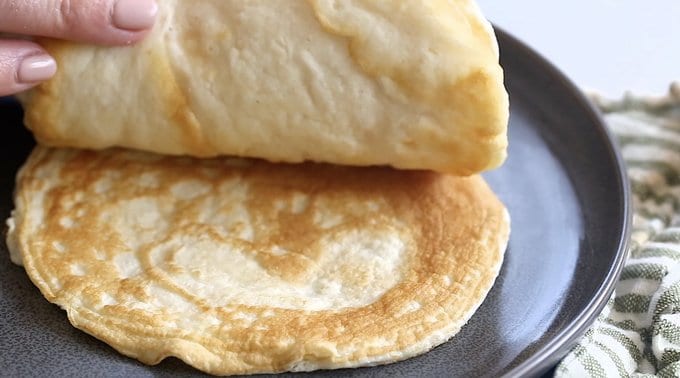 Keto pancakes with coconut flour (tortillas)