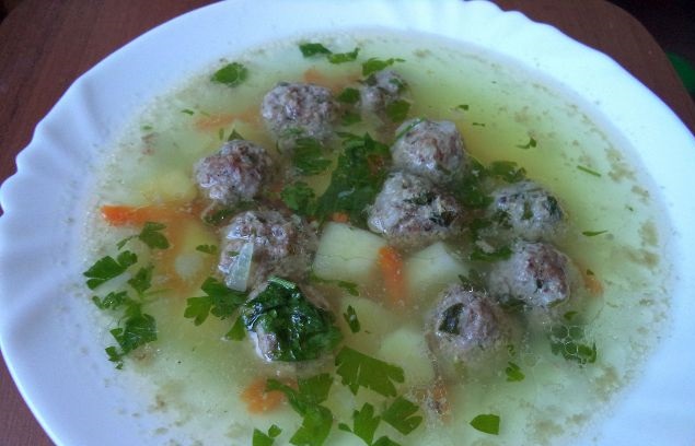Best Potato soup with meatballs