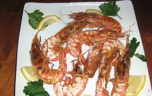 Argentinian shrimp alla piastra (grilled)
