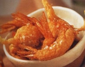 Batter-fried shrimps