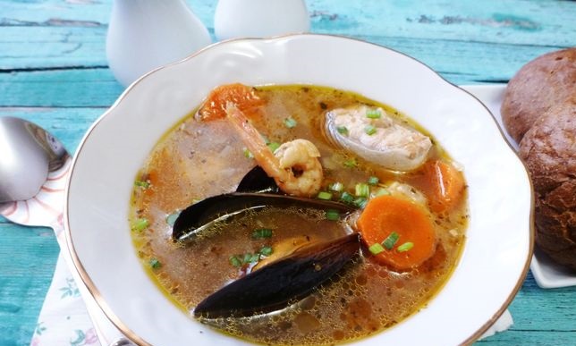 Fish soup with seafood