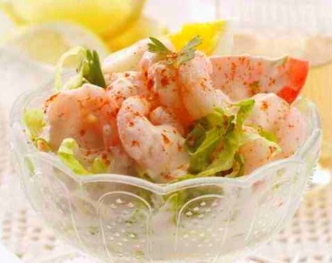 Shrimp, Egg and Tomato Salad