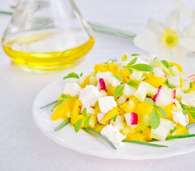 Spring salad with celery