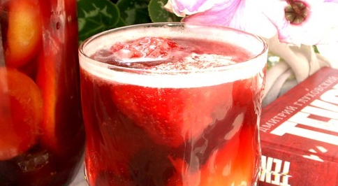 Fruit sangria with cherry beer easy