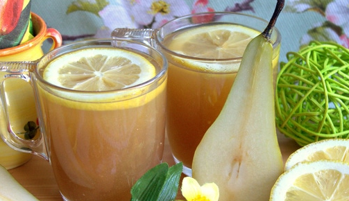 Refreshing pear drink