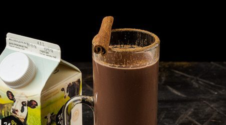Spiced cocoa with baked milk