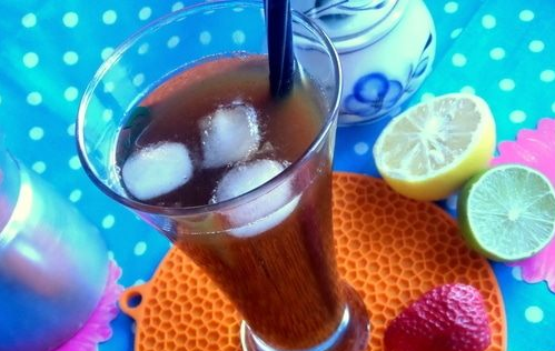Cold coffee with orange