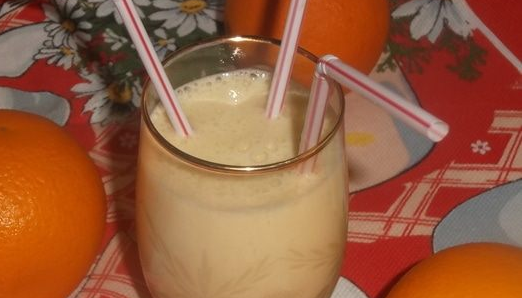Milk orange cocktail