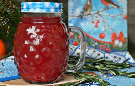Non-alcoholic cranberry punch