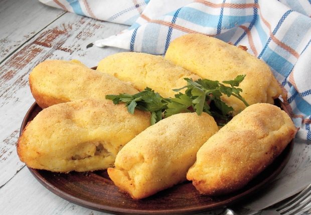 Potato rolls with minced meat (in the oven)