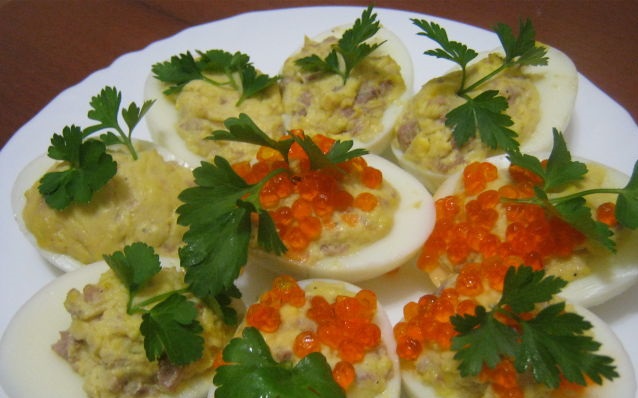 Best Eggs stuffed with cod liver