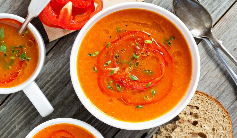 Cold bell pepper soup