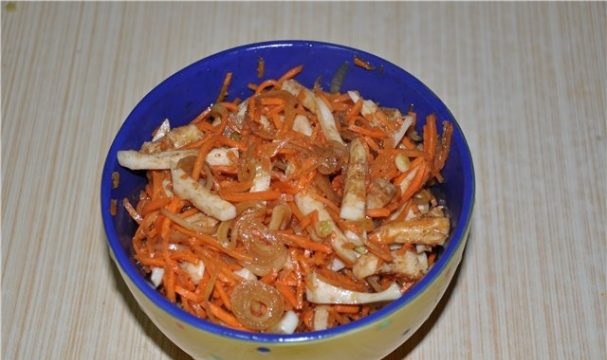 Squid with carrots