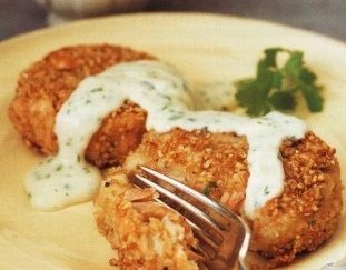 Potato and fish cutlets