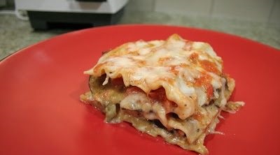Lasagne with vegetables and mushrooms