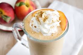 Peach coffee cocktail with cream
