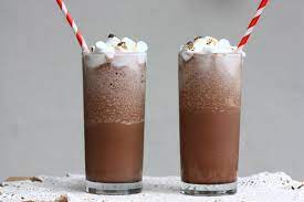Chocolate cocktail with ice cream