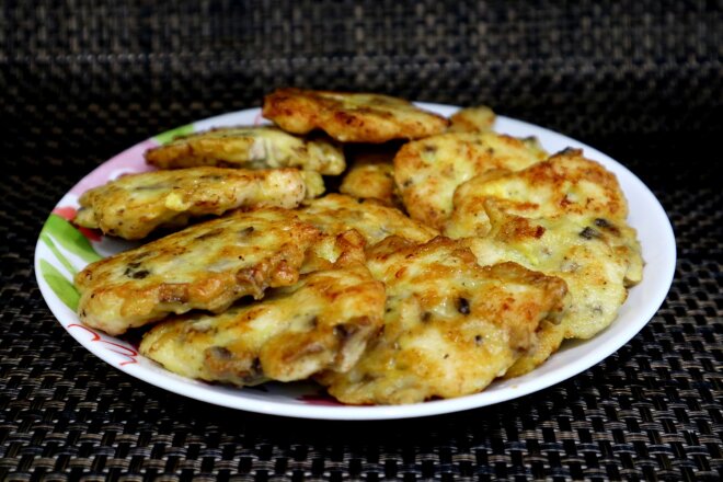 Chopped Chicken Fillet Cutlets With Mushrooms