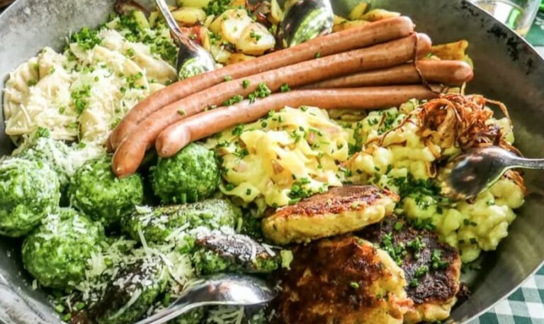 What are the typical ingredients in Austrian salads?