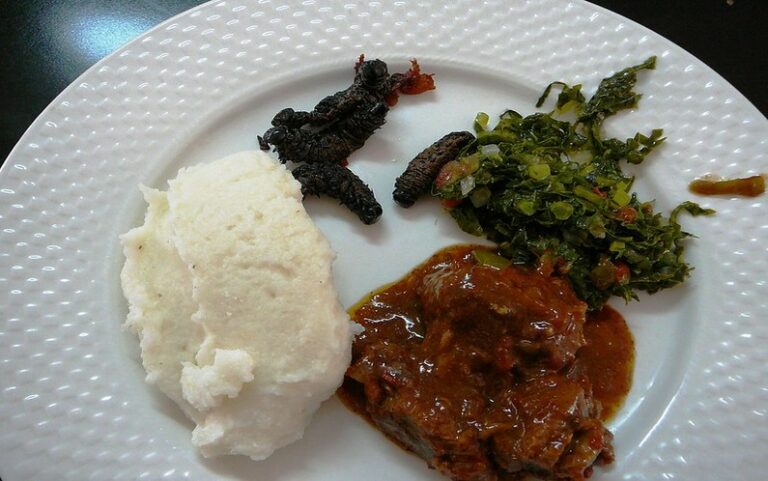 What is the influence of British and South African cuisines on Zambian dishes?