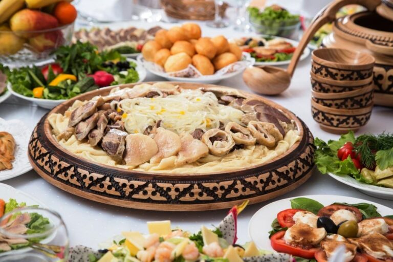 What is Kazakh cuisine known for?