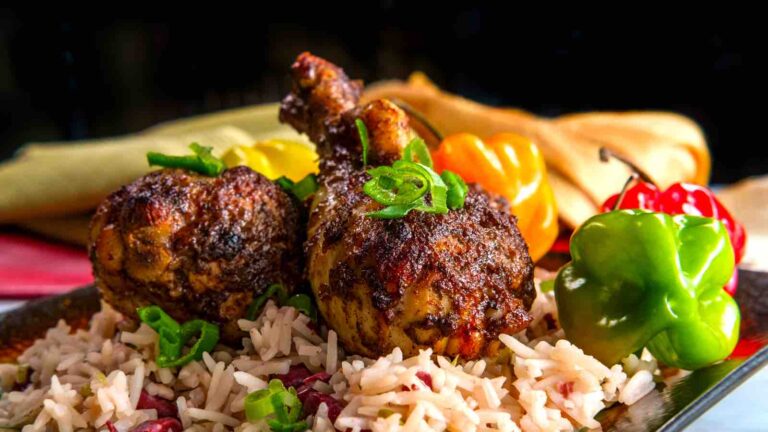 What are some condiments or sauces commonly used in Jamaican cooking?