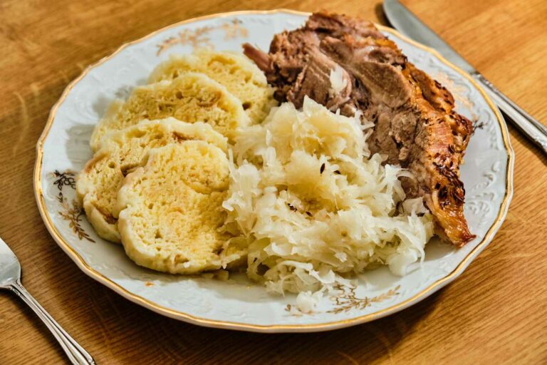 Can you explain the use of potatoes and cabbage in Czech dishes?