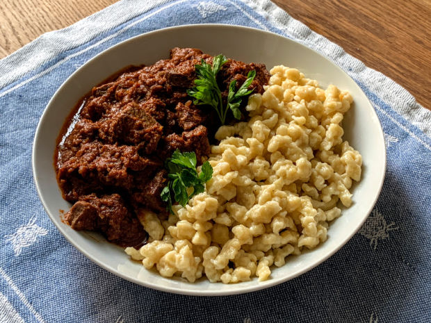 Can you find any Austrian influences in Hungarian cuisine?