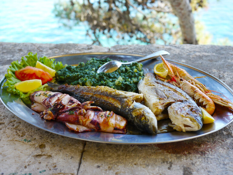 Are there any traditional seafood dishes in Montenegrin cuisine?