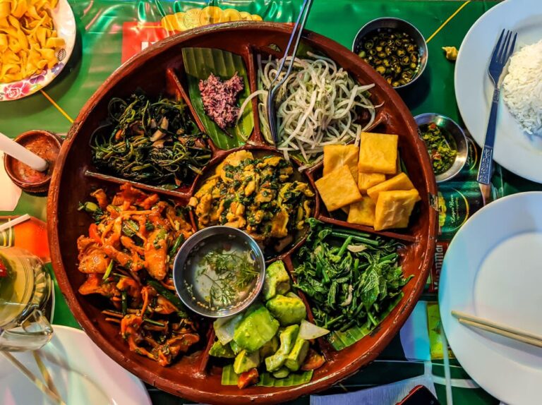 Can you tell me about the influence of Chinese and Indian cuisine in Myanmar?